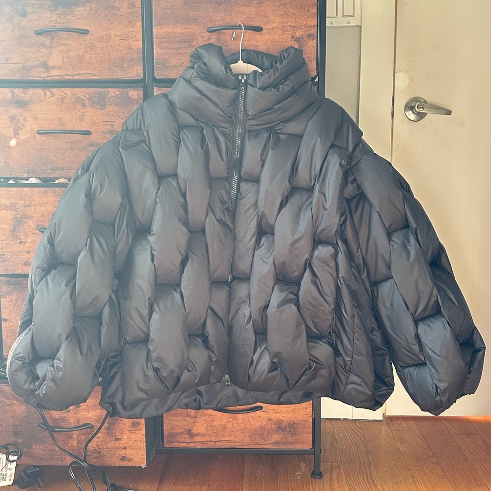 Quilted Black Puffer Coat